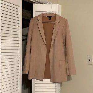 Oversized seude blazer